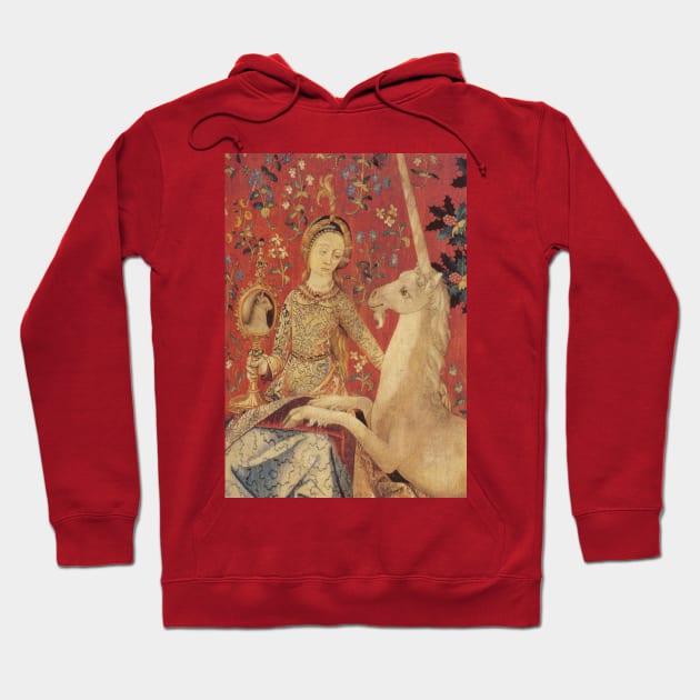 Lady and Unicorn Medieval Tapestry Hoodie by Antiquated Art